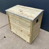 Prefab houten verdeler/pomp kast voor buiten