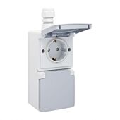 WD wandcontactdoos spatwaterdicht 220v dubbel-Extern