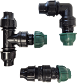 Overgangskoppelingen PE naar druppelslang