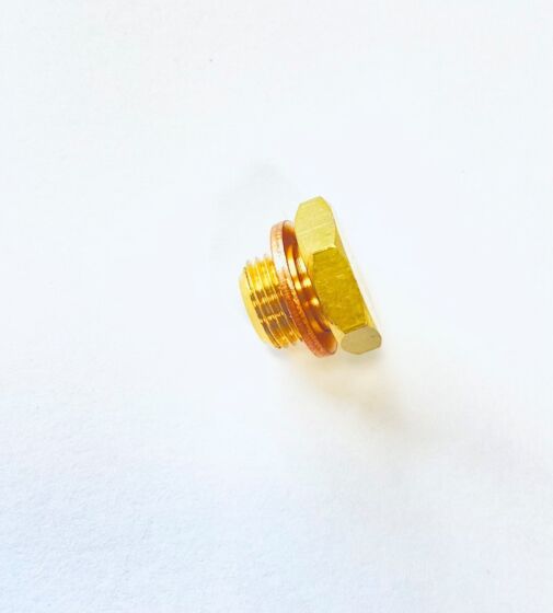 Drain plug met koper ring 1/8"