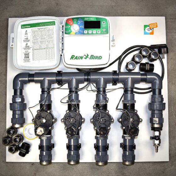 1-2-3 Sproeisysteem met PREFAB wandverdeler voor max 4 zones