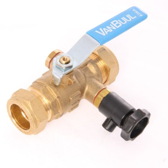 Kogelkraan VSH 22mm, met aftap