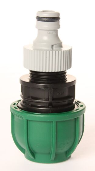 Aansluitkoppeling Pe 25mm met Gardena tule.