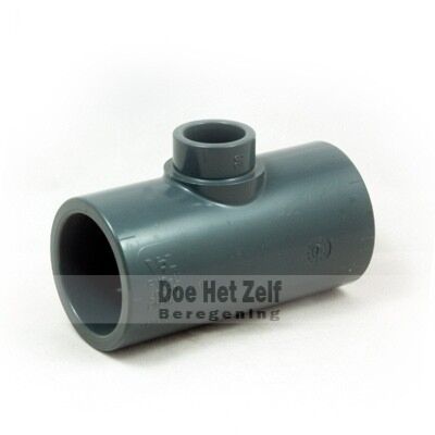 PVC T-stuk verloop lijm |  50 mm x 32 mm