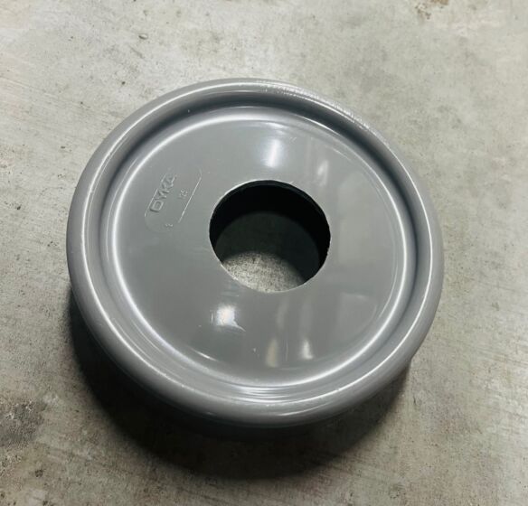 PVC dop 125mm met gat 40mm