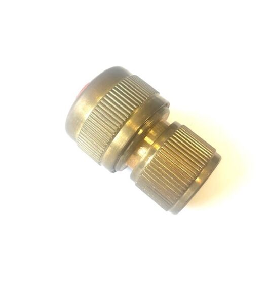 Messing slangkoppeling 19mm klik met waterstop