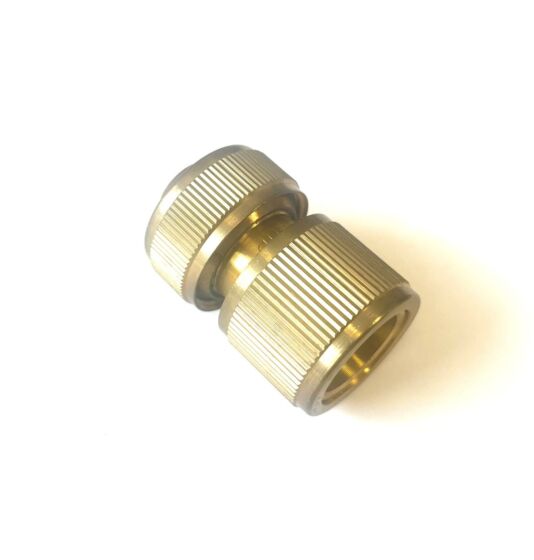 Messing slangkoppeling 13mm klik met waterstop