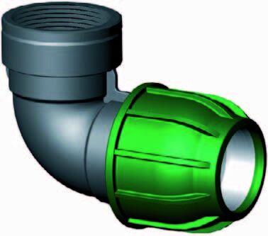 L-Stuk PE - Bi dr |  16 mm x 1/2"