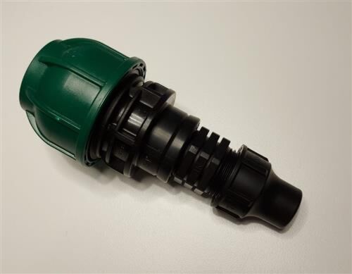 Overgangskoppeling PE 32mm naar druppelslang