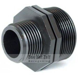 P.P. nippel 2" x 1 1/2" bui
