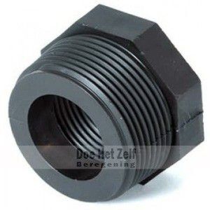 PP verloop |  binnen x buiten = 11/2 x 2"