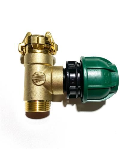 Pomp pers en opvulset 1" buitendraad x 25mm PE